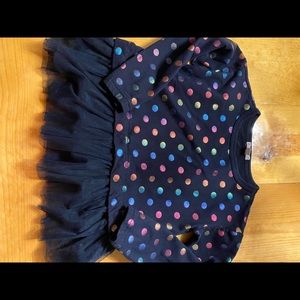 J. Crew Kids Long Sleeve Tee with Colorful Polka Dots